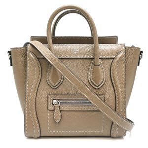 Celine Luggage Nano Shopper Women's Handbag 189243DRU Calfskin Suri (Gray)